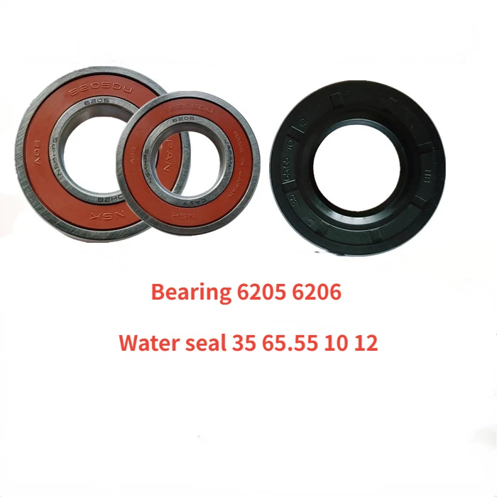 For Samsung Drum Washer WF1802XEU WF1802XEY WF1802XEC Bearing 6205 6206 Water seal 35 65.55 10 12