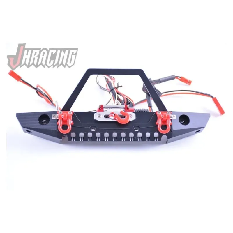 리모컨 전기 윈치 및 안개등 포함 시뮬레이션 프론트 범퍼, 1/10 TRAXXAS TRX4 D90 D110 축 SCX10 90046