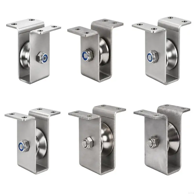 Detachable Top Mounted Pulley with Recessed Rope Channel, Ball Bearing, and Integrated Frame for Lifting and Pulling M4YD