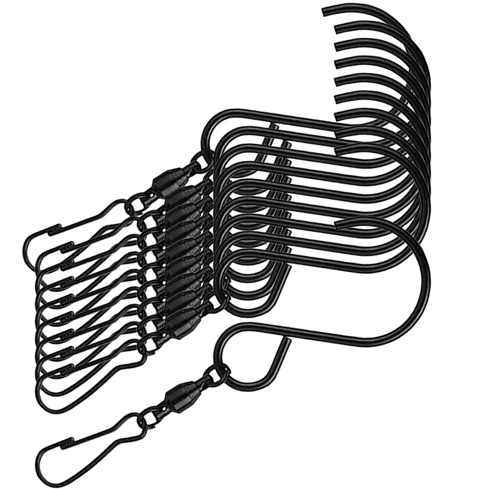 10 قطعة خطاطيف تعليق دوارة الفولاذ المقاوم للصدأ خطاف دوار ل الرياح الدقات مغذيات الطيور أواني الزهور فوانيس الحديقة جوارب الرياح