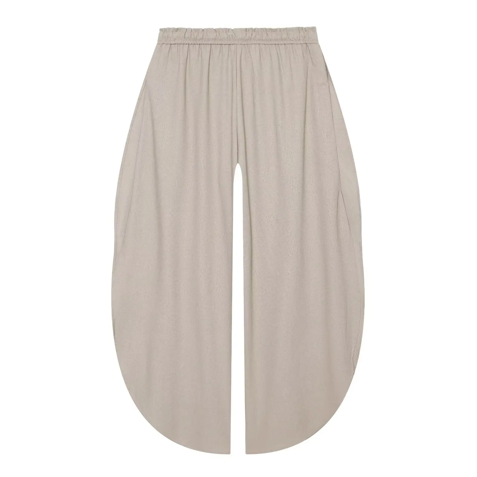 TFMLN 2026 Damen-Split-Lange Hose Sommer Neu Elastischer Bund Schnürung Dekorative Loose-Fit-Hose Lässige Mode Vielseitig – Detail 3