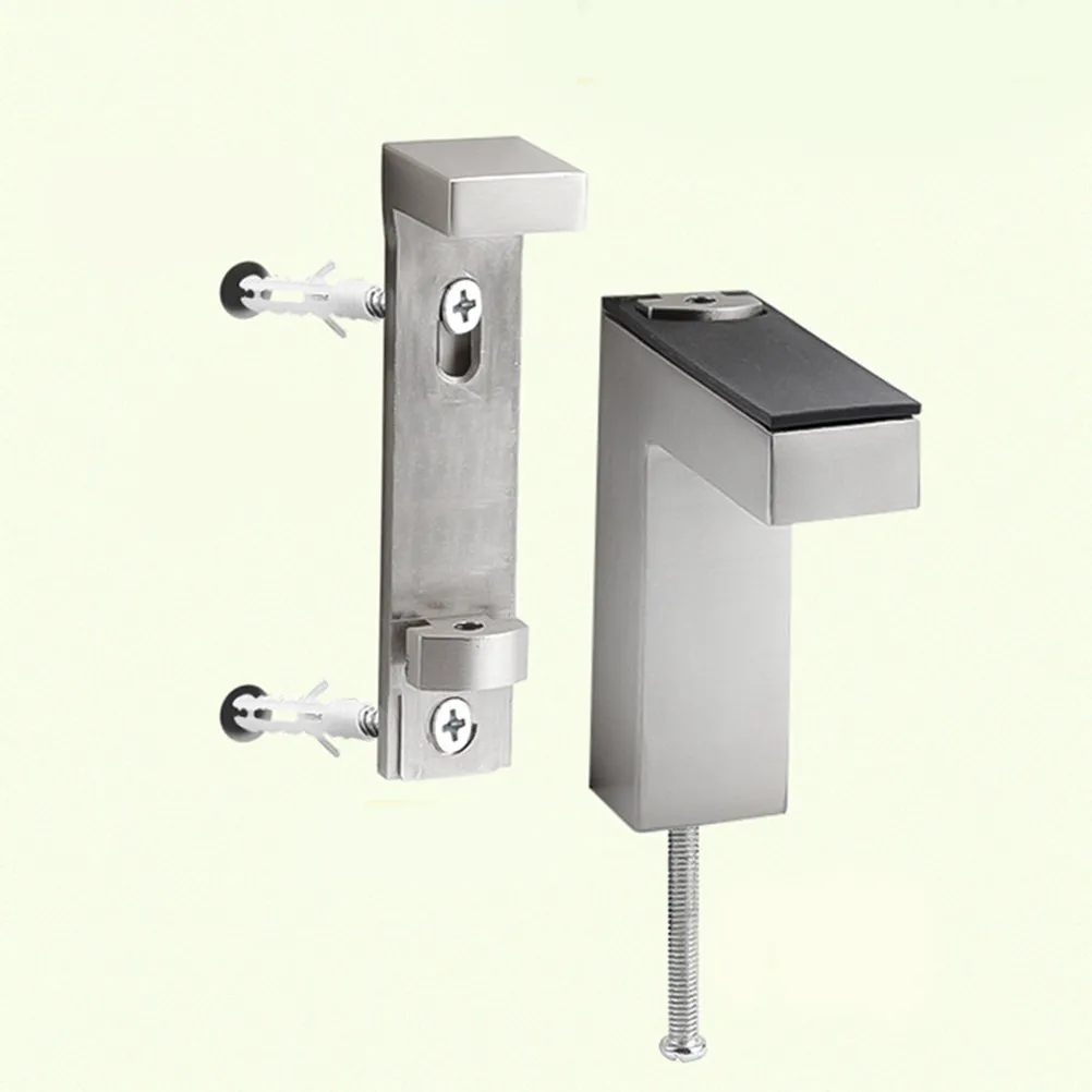 

2Pcs Glass Wood Shelf Support Clamp Adjustable Brushed Surface Corner Bracket Fit 8-30mm Thick Shelves for Bathroom Furniture