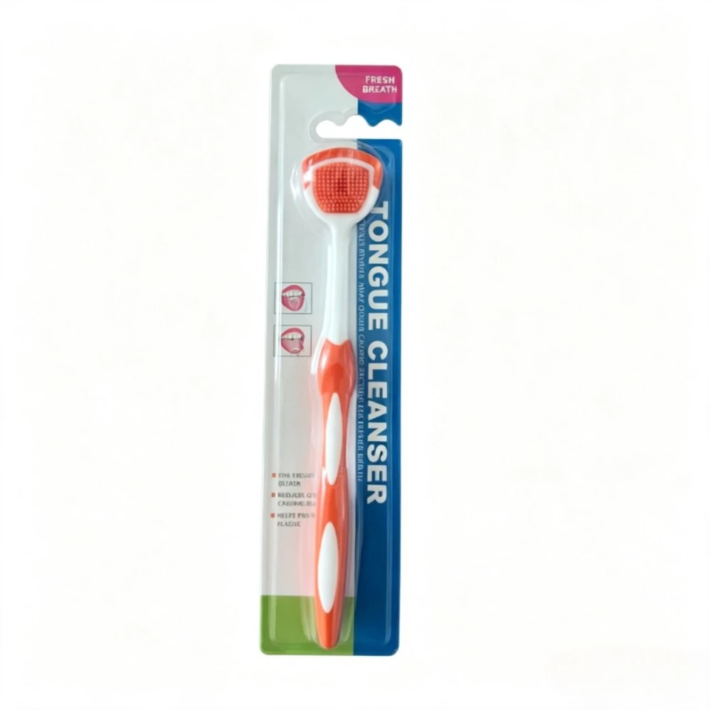 Independently packaged tongue coating interdental brush tongue brush