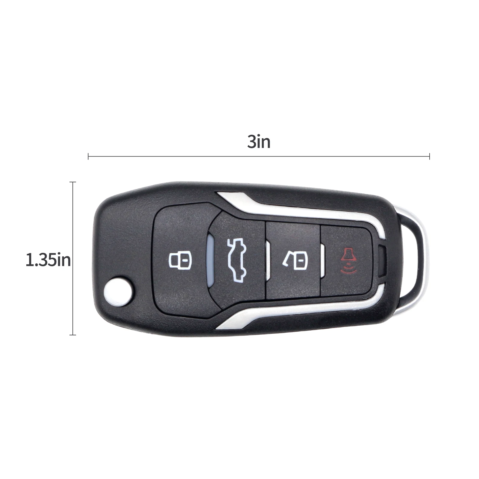 315/433MHZ  CWTWB1U331 ASK Car Key for Ford Sliver 4 Buttons Remote Fob Modified Vehicle Key with Chip4D63/80bit Car Control Key