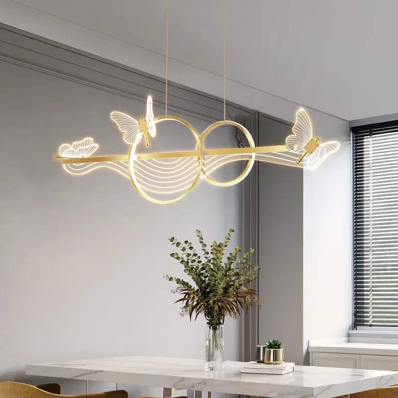 

SANDYHA Butterfly LED Pendant Light Creative Chandelier Lamp Modern Ceiling Lighting for Bar Dining Room Home Decor with LED