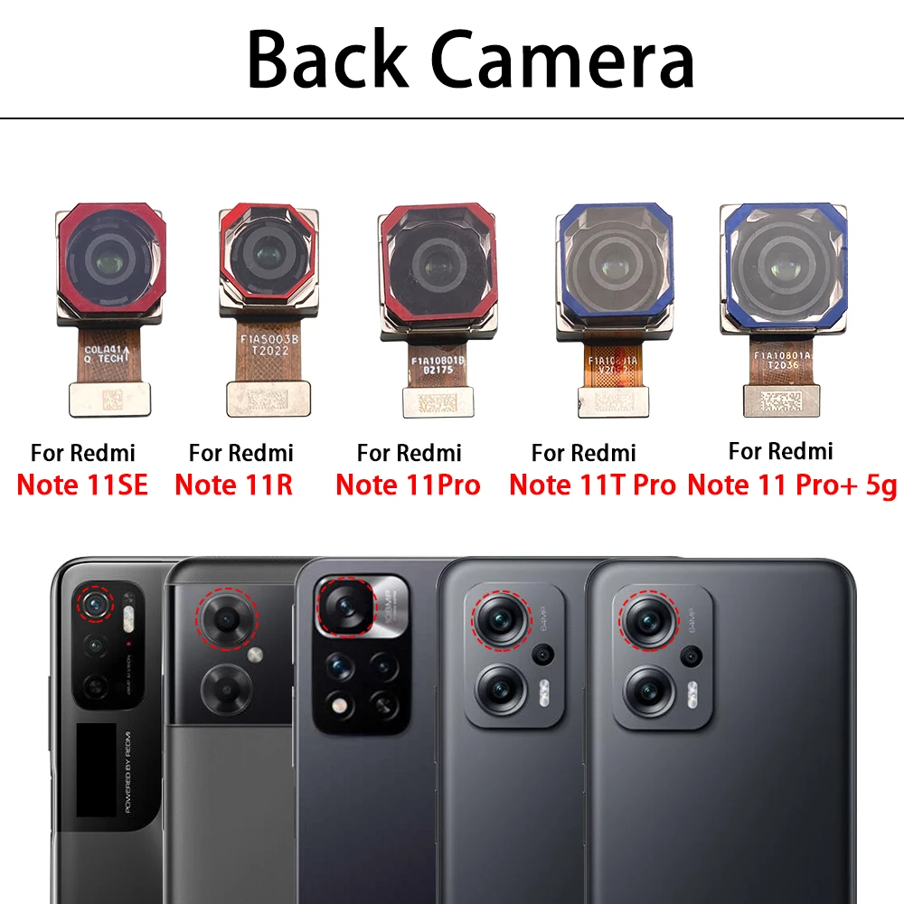 Back Rear Front View Camera Module Flex Cable For Redmi Note 11 Pro Se 11R 11T Pro Plus 5G  Main Selfie Replacement Parts