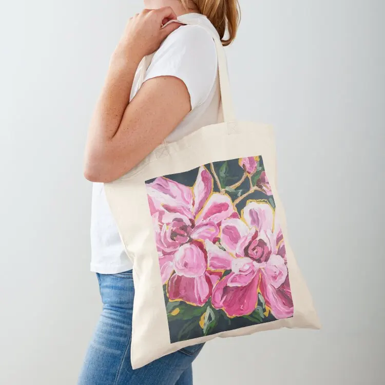 

Midnight Peonies Tote Bag eco bag folding Women's shopper tote bag screen shopper bags