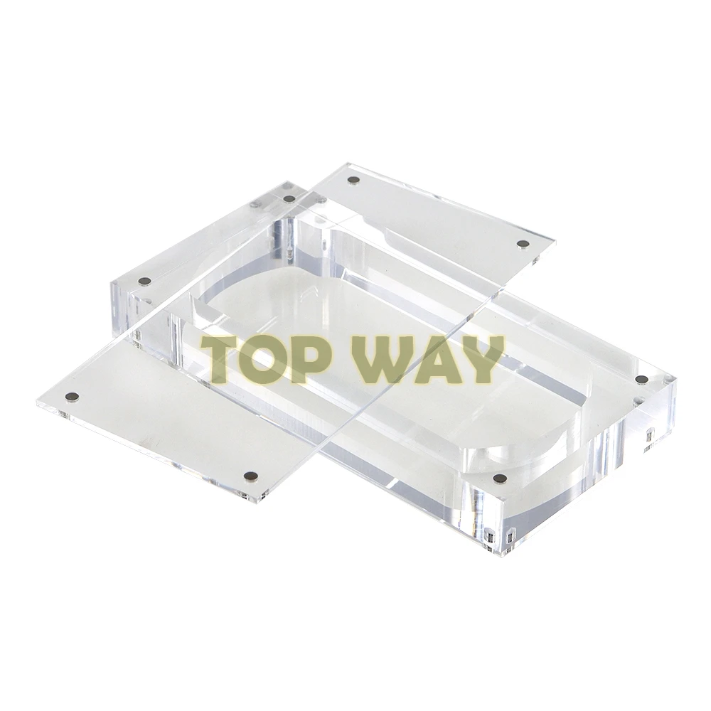 Estojo de cartão acrílico altamente transparente, caixa de exibição do jogo, acessórios de reparação, PSP1000, PSP2000, PSP3000, 1pc