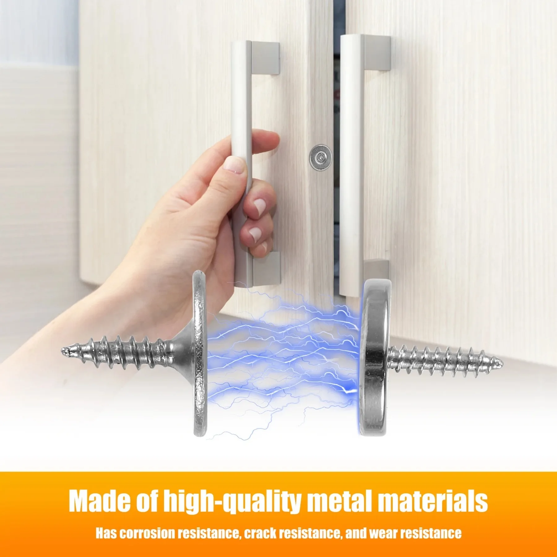 12Pcs Cabinet Door Magnetic Closure Metal Magnetic Door Hidden Closing Magnetic Door Catch Closer for Cabinet Closet image 3