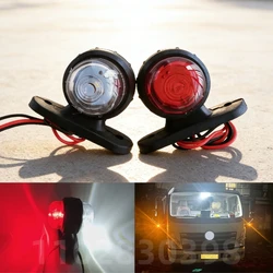 Enquêter de position LED pour remorque, feu de dégagement, feux de position latéraux, feu arrière de camion, feu de stationnement rouge blanc et ambre, 12V, 24V, 2 pièces