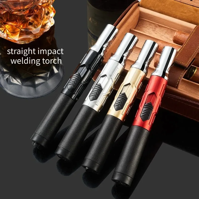 New 1300°C Torch Lighter Windproof Blue Flame Household Ignition Gun Lighters Multi-Functional Ignition Tool Smoking Accessories