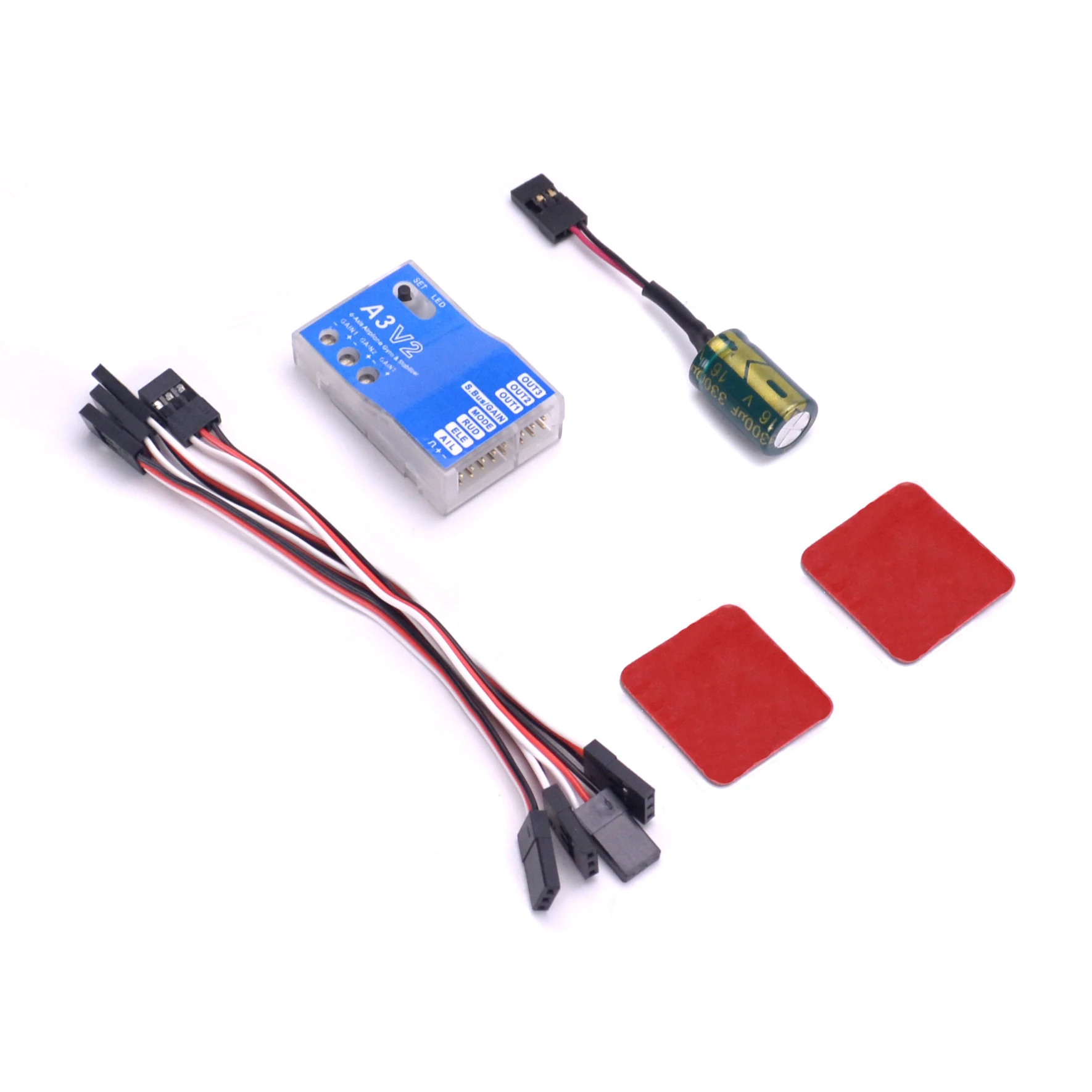 3 Axis Gyro A3 V2 Aeroplane Flight Controller Stabilizer for RC Airplane Fixed-wing Fixed wing Copter