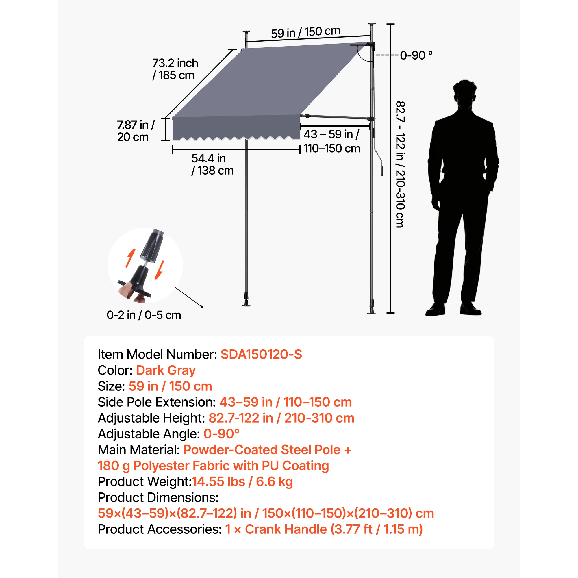 Manual Retractable Awning, 59