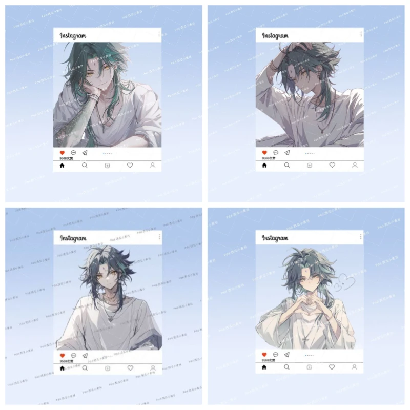 

Cute and Handsome Game Characters with Acrylic Transparent Card Desktop Decoration Exquisite Fan Collection and Personality