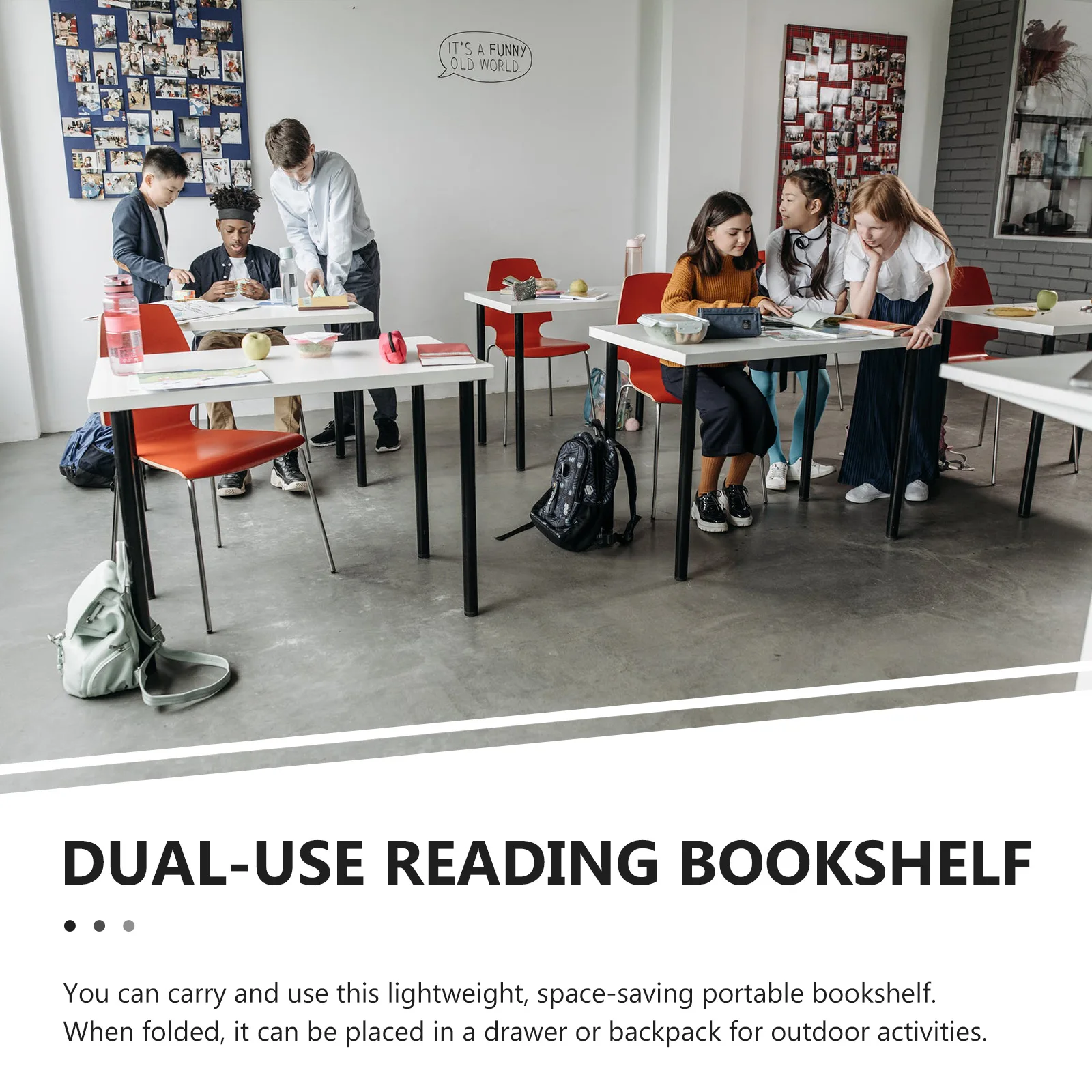 

Portable Desktop Reading Rack ABS Material Book Stand for Kids Students Multi-functional Use Compact Practical