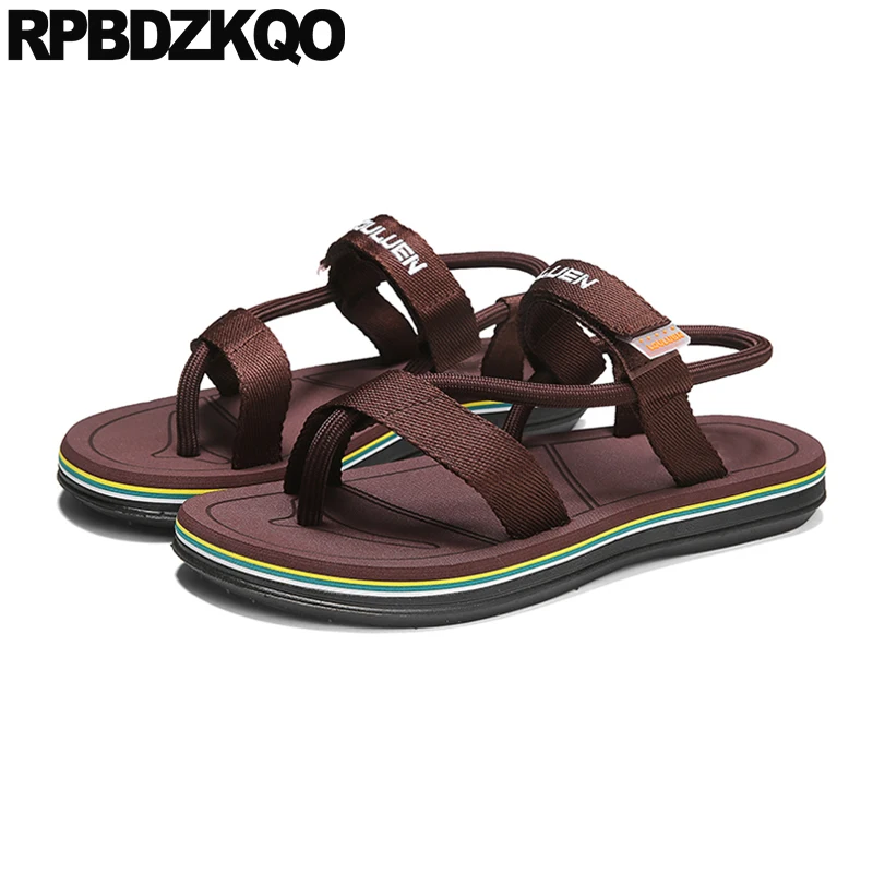 Slides Flip Flop Men Large Size 45 Casual Slippers Strap Sport Trending Elastic Toe Loop Sandals Sneakers Shoes Thong Rope Beach