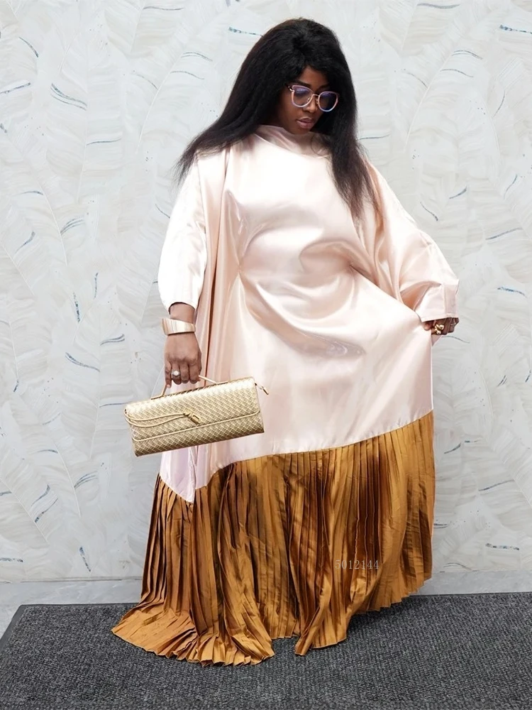 

Новые африканские платья для женщин, платье Абая больших размеров, атласное плиссированное платье с подолом, свободное платье для свадебной вечеринки, платье Джеллабы, турецкое платье 2026