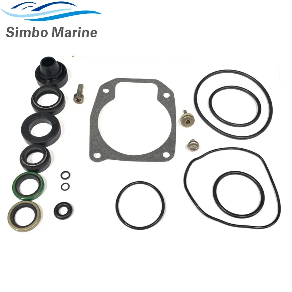 For Johnson Evinrude Lower Unit Gearcase Seal Kit Outboard Marine 25 40 48 50 HP (1989-2005) 433550 0777551 777551 18-2694 87614