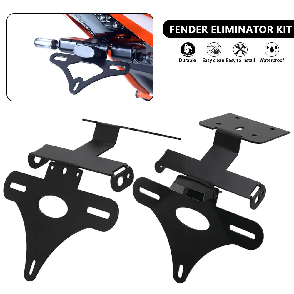 For KTM RC125/200 RC390 2022 2023 2024 2025 Tail Tidy Fender Eliminator Kit Accessories License Plate Holder Bracket with LED