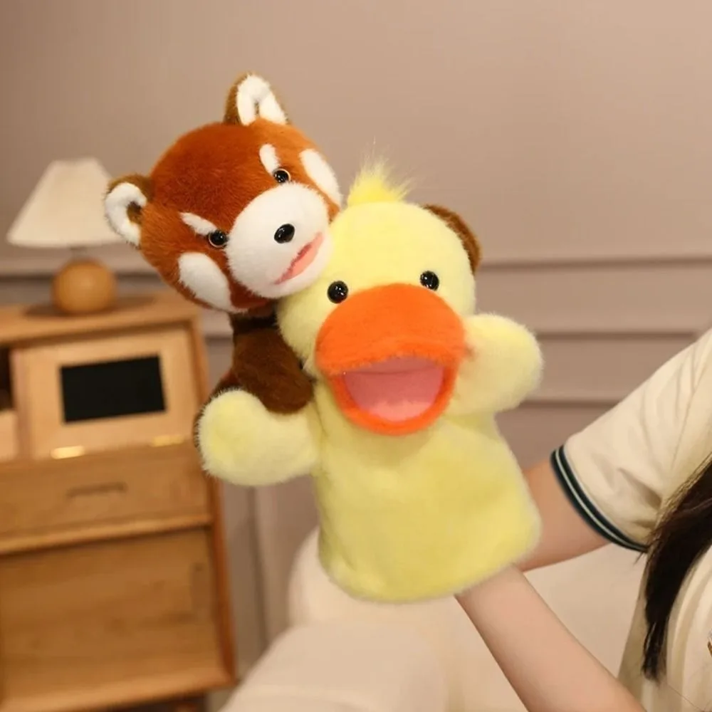 Morbido peluche animale burattino a mano animali carini leone elefante scimmia dito storia burattino animali di peluche bambole Kawaii