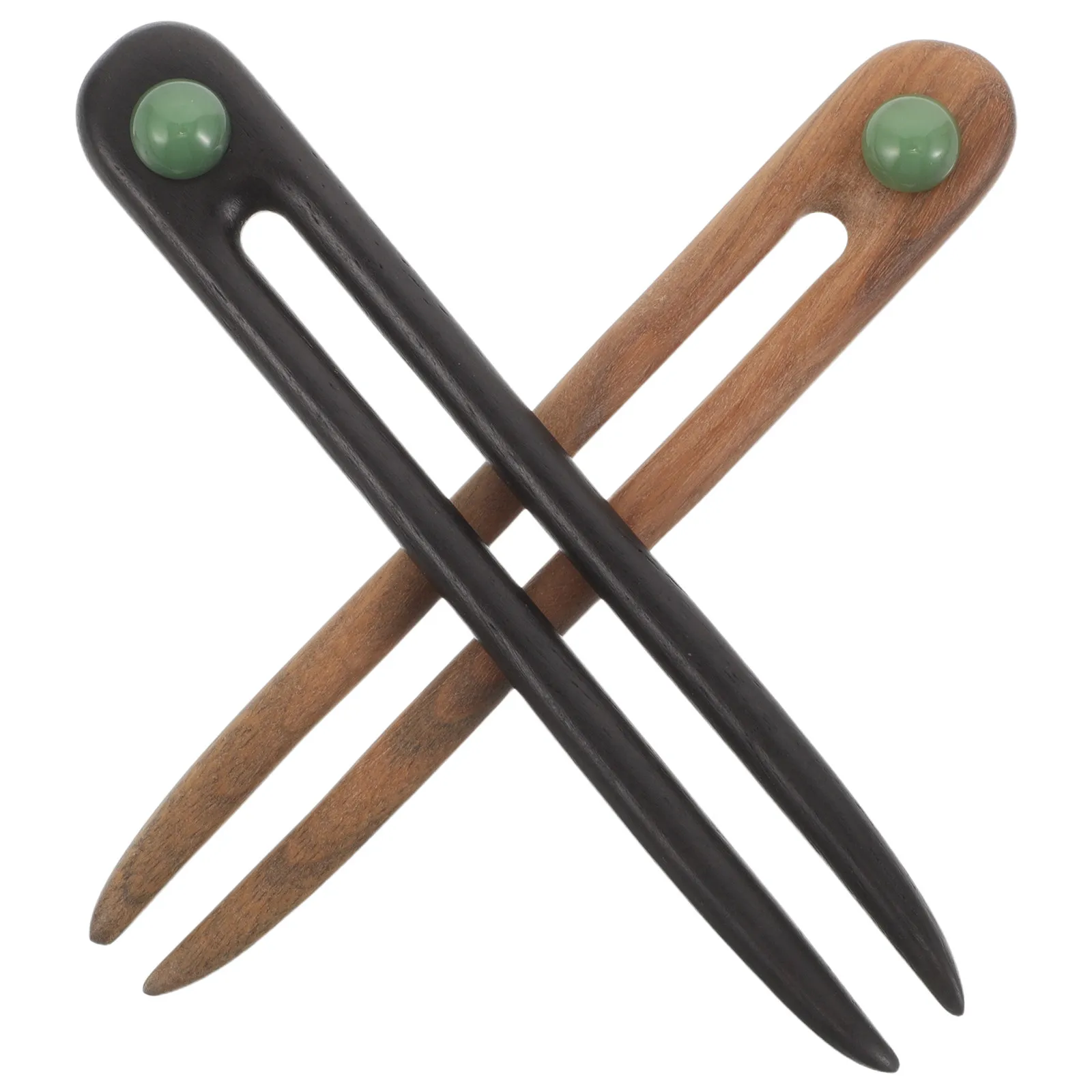 

2 шт. винтажные китайские U-образные шпильки для волос из сандалового дерева для причесок-пучков и шиньонов, декоративные аксессуары для волос для женщин