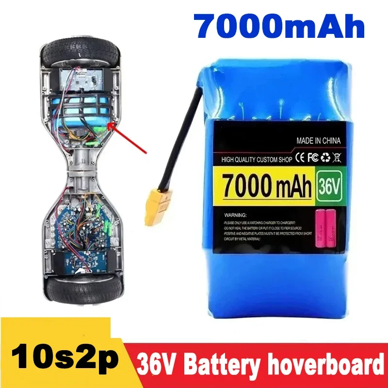 36V 7Ah Lithium Rechargeable Battery,True for Electric Self-balancing Scooter HoverBoard Unicycle Exceptional Battery 10s2p