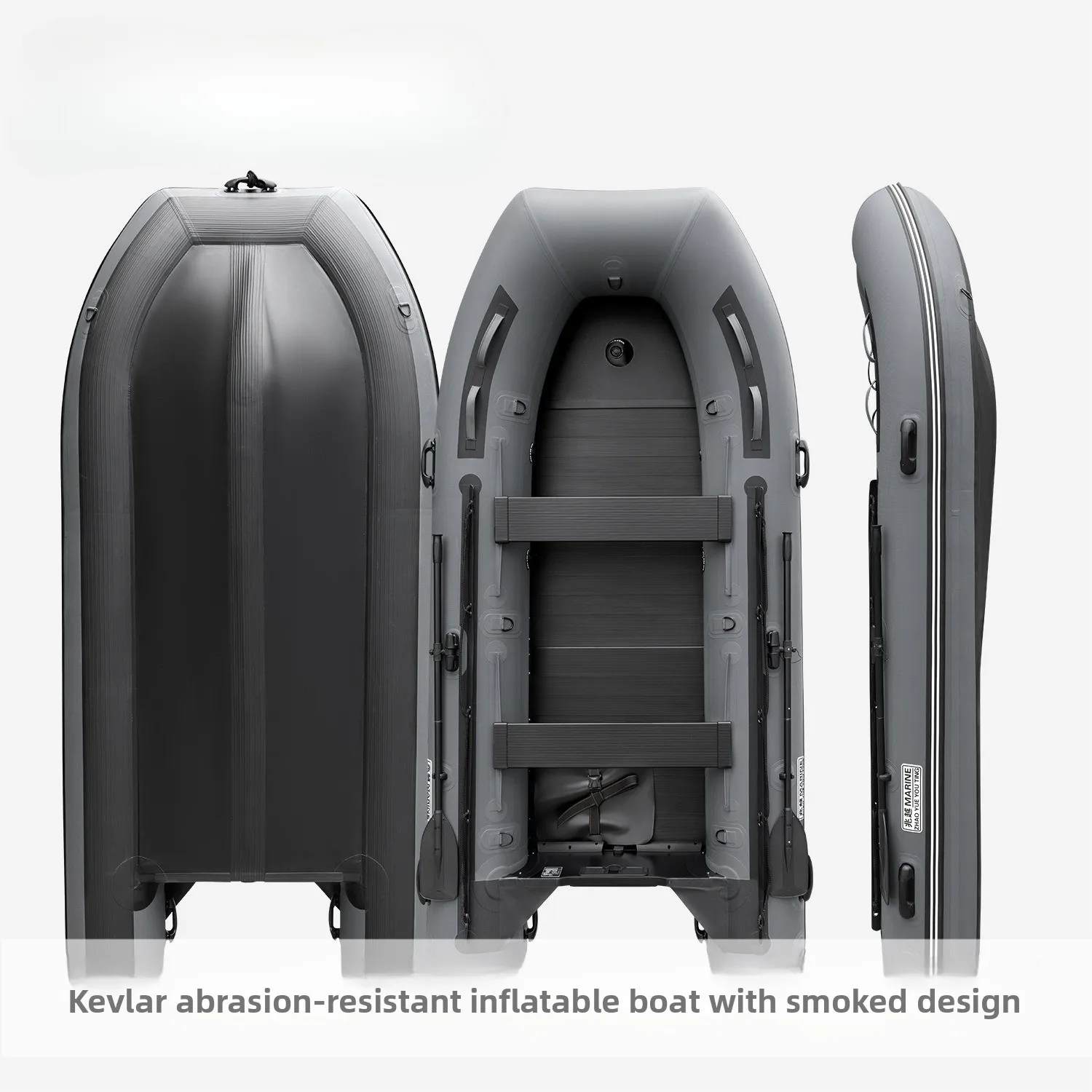Kevlar Wear-resistant Bottom Assault Boat Thickened Rescue Kayak Inflatable Fishing Boat Hard Bottom Blackened Kayak