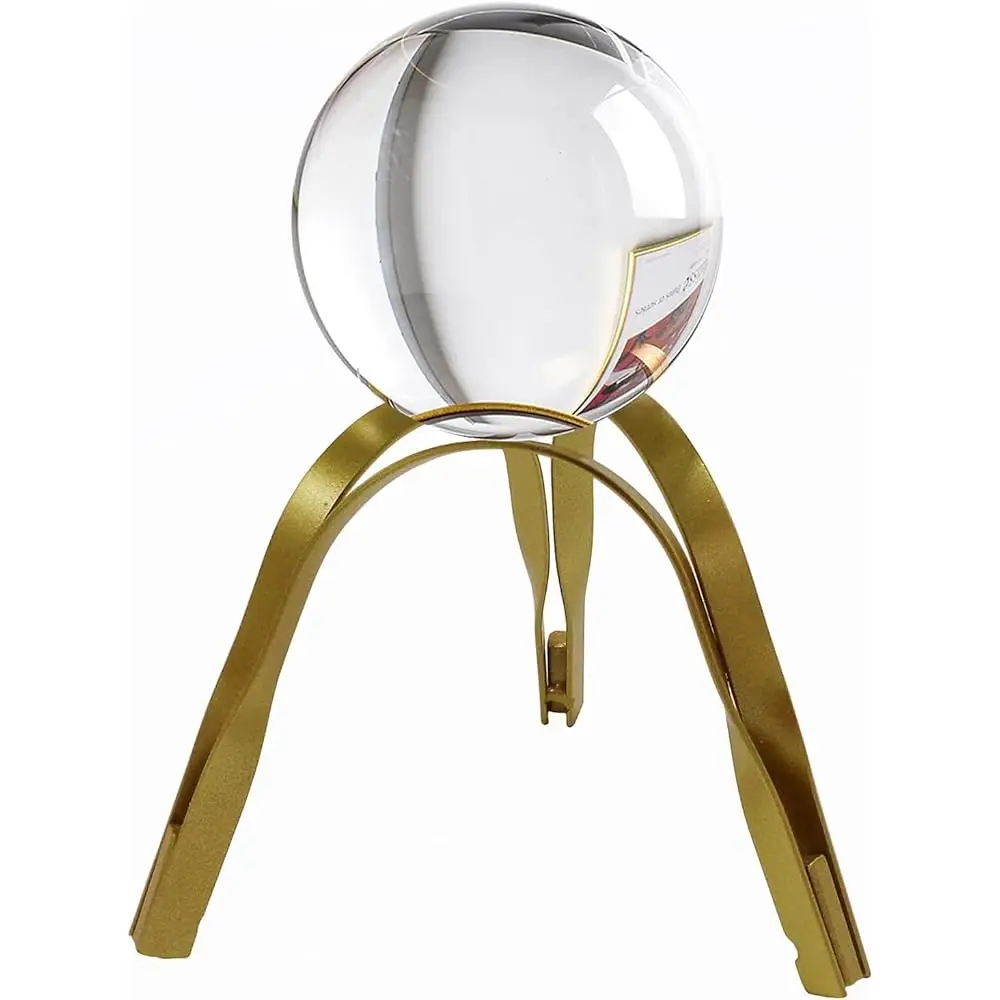 

Modern Abstract Art Arch Crystal Ball With Gold Iron Frame Decorative Ornament For Living Room Bedroom Tv Cabinet Crafts Gifts