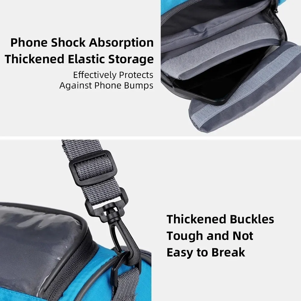 

Sensitive Touch Screen Bike Handlebar Bag Front Mount Easy Installation Bicycle Phone Bag Large Capacity Waterproof