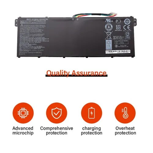 Imagen 2 del producto AC14B18J-batería para portátil Acer Aspire E3-111, E3-112, E3-112M, MS2394, ES1-531, EX2519, N15Q3, N15W4, 11,4 V, AC14B13J