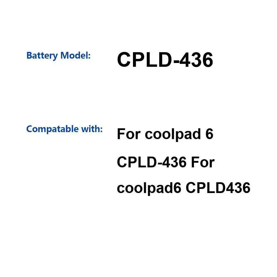 

For Coolpad 6 Laptop Battery High Performance Cpld-436 Long Lasting 6120Mah