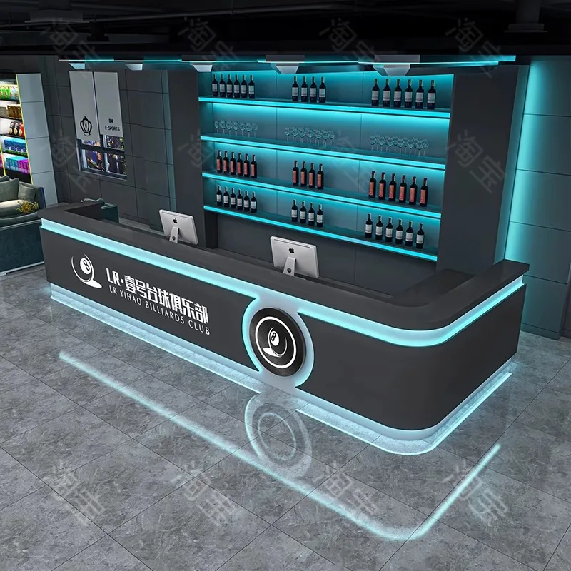 

Billiards Hall Bar Industrial Wind E-sports Hotel Internet Cafe Club Front Desk Gym Chess and Card Room Billiards Reception Desk