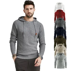 Men's Fashion Hooded Pullover Autumn Vintage Casual Hoodies British Style Hooded Sweatshirts Male Basic Shirt Sports Tops