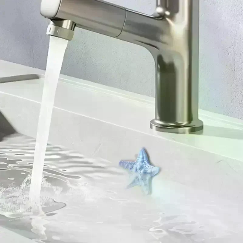 2Pcs Airtight Starfish Shape Sink Overflow Cover Drain Plug Prevents Spills Odors Seals Bathtub Shower Basin Holes