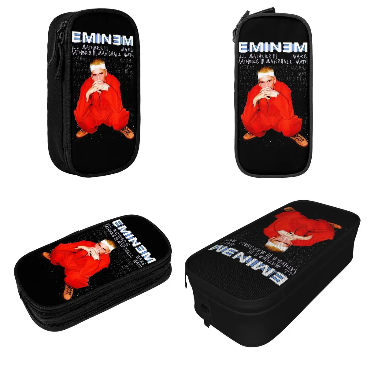 Eminem Large Storage Pencil Case, Pen Holder Bags for Kids, Material escolar, Lápis Cosméticos