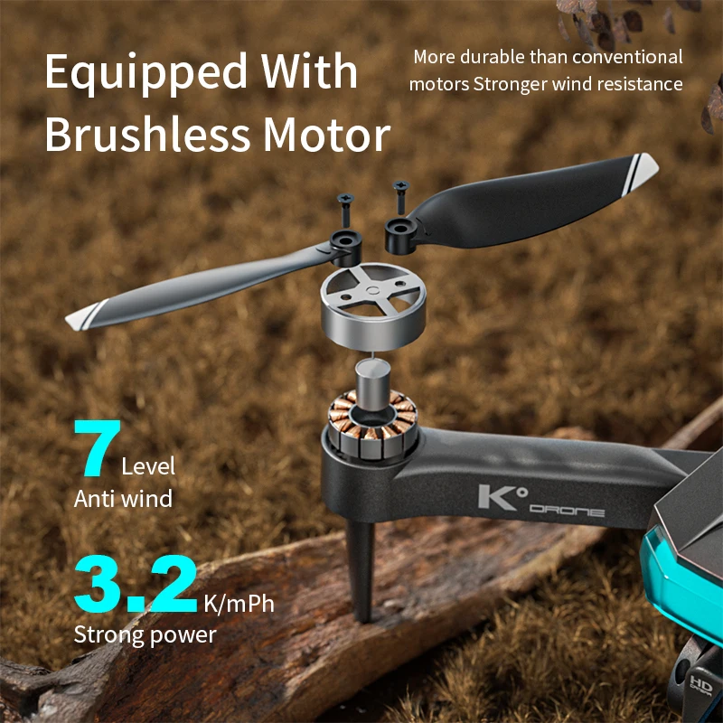 Nuovo K ° pro Drone 4k Professional Hd Eis Camera evitamento ostacoli flusso ottico Brushless Rc Dron Quadcopter pieghevole giocattoli regali