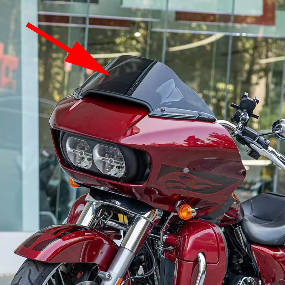 Panical Anteriore Deflettore del Vento Spoiler Cafe Racer Parabrezza Per Harley-Davidson Cvo Road Glide Uitra Fltrx Road Glide 2015-2024