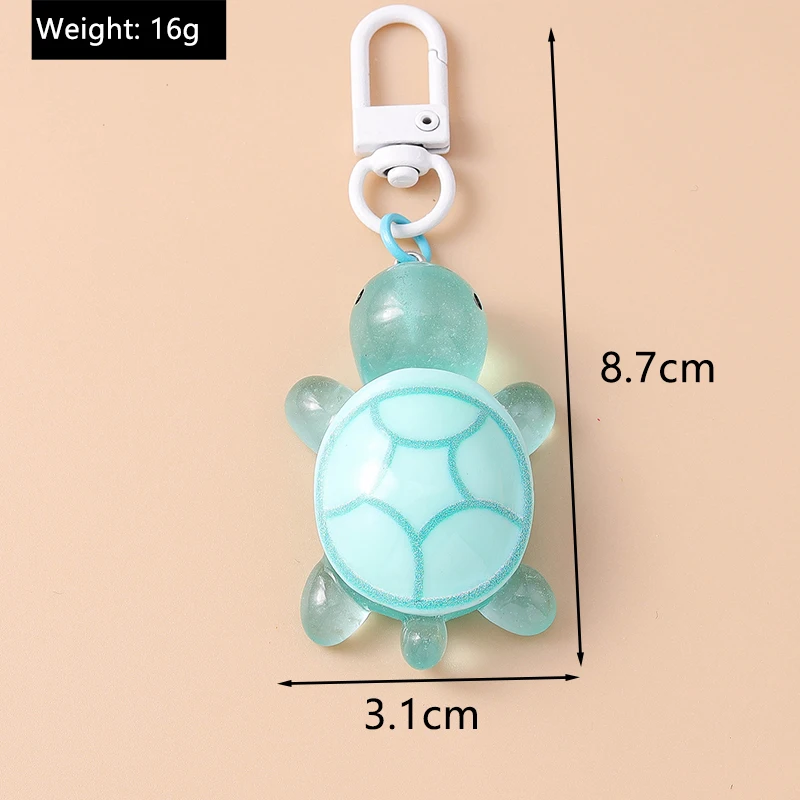 Cartoon Animal Keychain Resin Colorful Turtle Pendant Key Rings for Women Men Car Key Handbag Key Chains DIY Jewelry Accessories