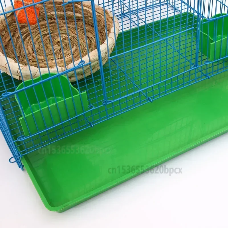 Pet Cage Rabbit Pig Squirrel Rabbit Iron Cage and Tray Automatic Feces Removal Pet Supplies Iron Art Pet Products