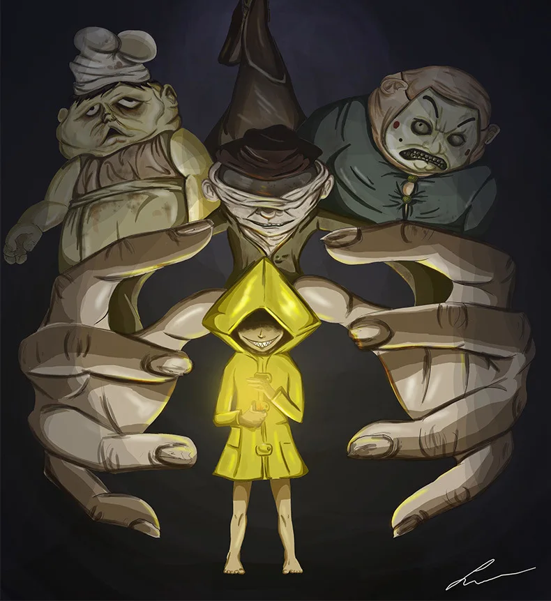 2026 new Horror Games Little Nightmares Cosplay Costumes Yellow Raincoat Littlenightmare Six Cosplays Halloween Party Dress Up