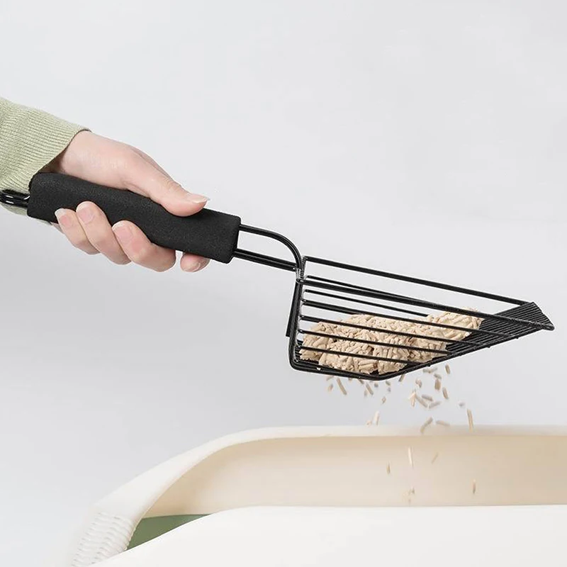 

Metal Cat Litter Shovel CatComfortable Handle Scoop For Cats Toilet Cleaning Litter Shovel Tools Stainless Steel Cats Scoop