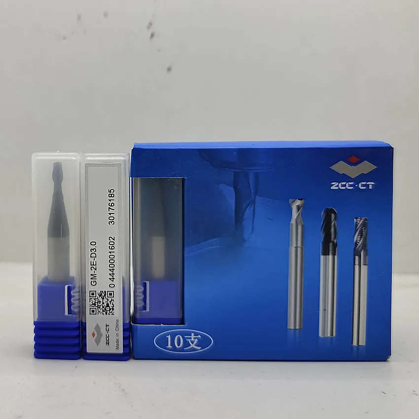 

GM-2E-D3.0 ZCC.CT GM-2E Two edge straight shank flat end milling cutter Φ3.0*6*8*50 2T Flat End Mills 2 Flutes Flat End Mills