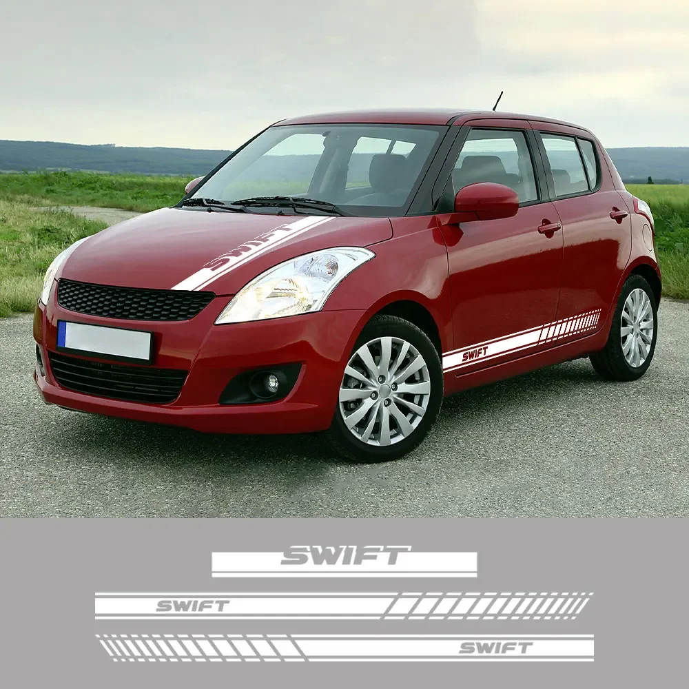 

Набор виниловых наклеек на боковые двери и капот для SUZUKI SWIFT, тюнинг-аксессуары для авто
