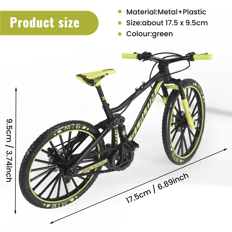 ODIES-Mini 1:10 Model roweru ze stopu, odlewany metalowy rower górski na palec, rower downhill, kolekcjonerski dla dorosłych i dzieci