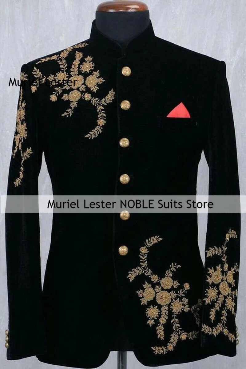 

Элегантные костюмные пиджаки с золотыми аппликациями по индивидуальному заказу, цельный мужской пиджак для банкета, выпускного вечера, жениха, свадебный смокинг, наряды 2025