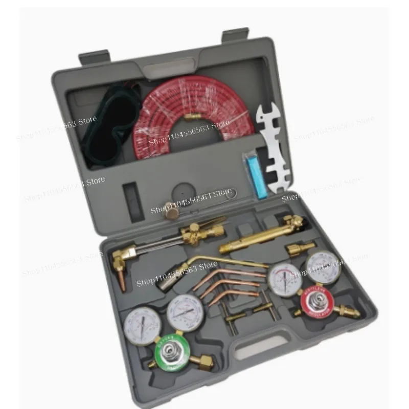 Portable Oxygen Acetylene Welding Cutting Torch Kit, Welding Tool Set with Storage Case, Gauges and Hoses