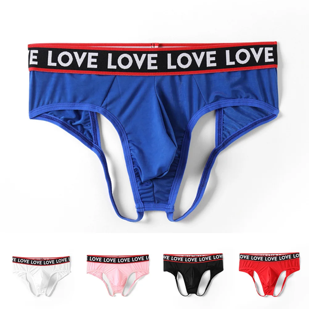 

Men Panties U Convex Pouch Open Butt Stretch Lingerie Seamless Soft Briefs Sexy Breathable Knickers Underwear Lounge Underpants