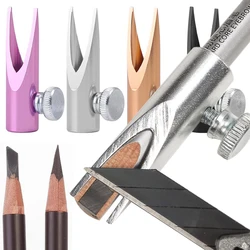 1-4pcs Eyebrow Pen Sharpening Tool Aluminum Alloy Firmly Fixing Adjust Screw Duckbill Brow Pen Sharper Makeup Tool for Beginner