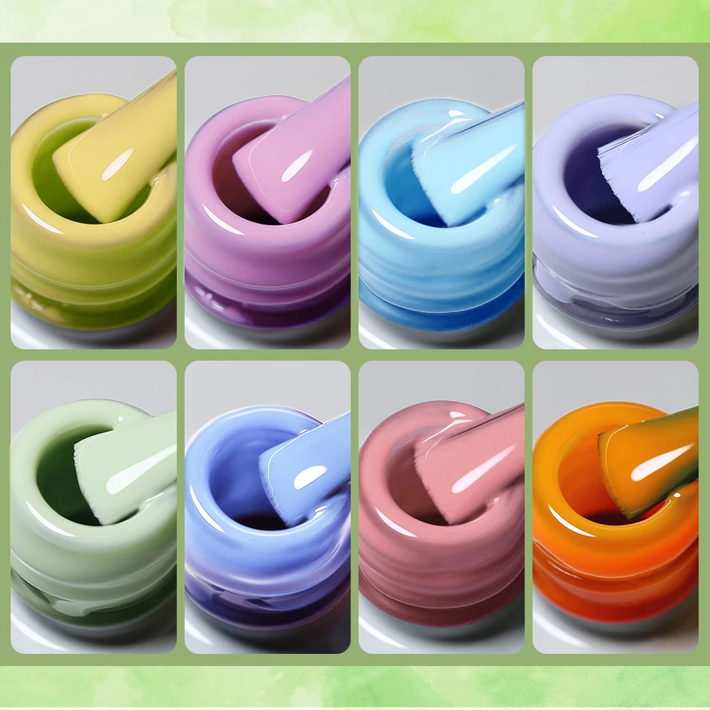 NAILCO 4/6/8pcs เล็บเจลชุดนีออนเล็บฤดูใบไม้ผลิฤดูร้อนกึ่งถาวรเคลือบเงาชุดเล็บ HYBRID Soak Off UV LED เจล