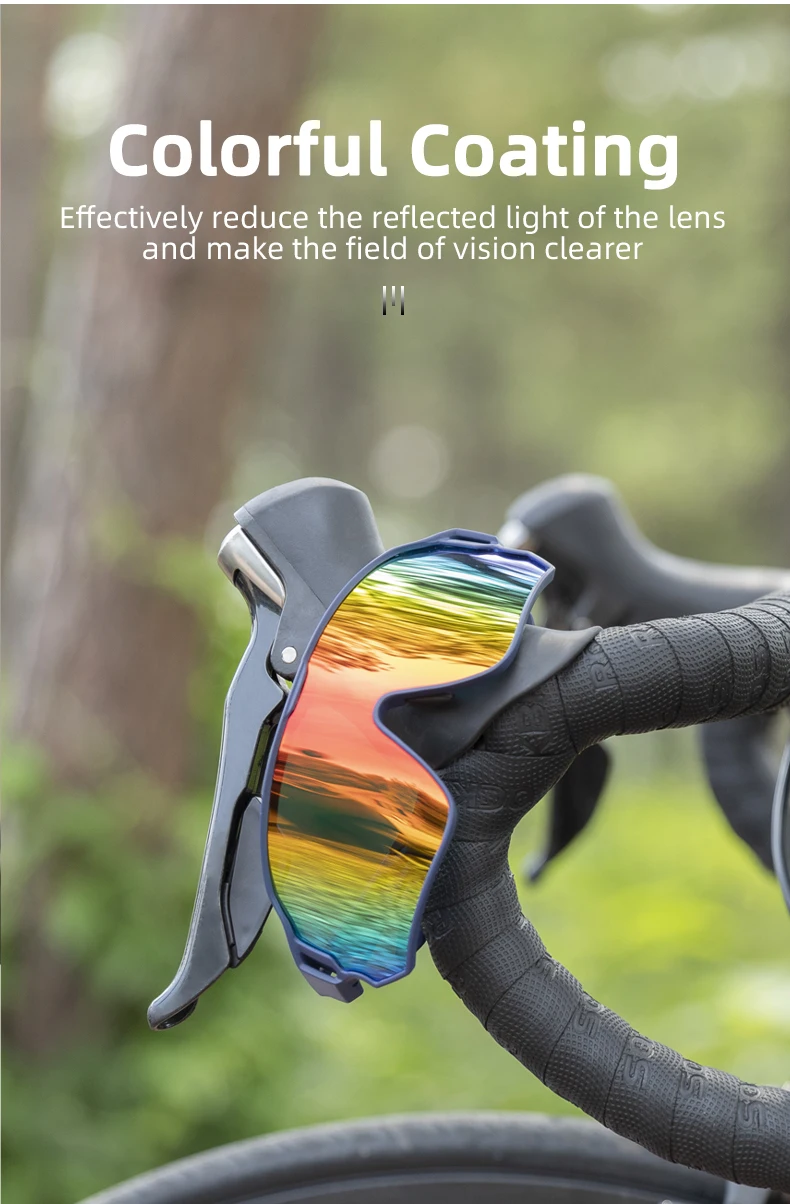 ROCKBROS Fahrradbrille Polarisiert / Photochrom UV400 Sonnenschutz Sportbrille Fahrradsonnenbrille MTB Rennradbrille – Detail 4